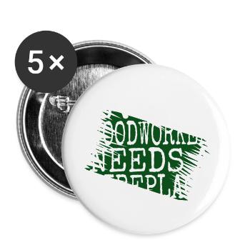 Charpentier Sweats à capuche et sweat-shirts Citation drôle Geek - Lot de 5 petits badges (25 mm) - blanc - Devant