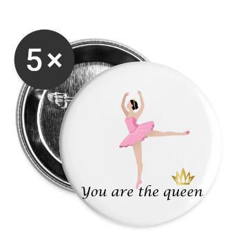 Dancing Dance Music - Buttons klein 25 mm (5er Pack) - Weiß - Vorne