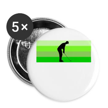 Lieber Golf spielen - Buttons klein 25 mm (5er Pack) - Weiß - Vorne