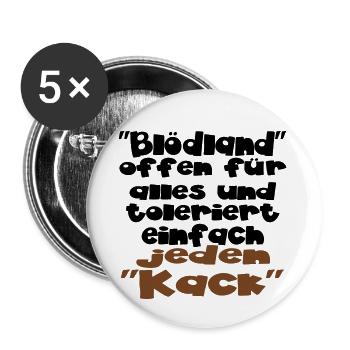 einfach jeden kack - Buttons klein 25 mm (5er Pack) - Weiß - Vorne