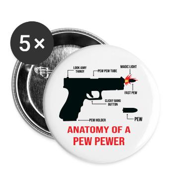 Anatomy of a pew - Buttons klein 25 mm (5er Pack) - Weiß - Vorne