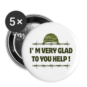 Seventh Company, 7th Company, cult film - Buttons small 1''/25 mm (5-pack) - white - Front