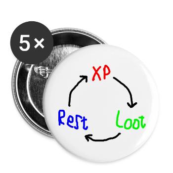 Le triangle sacré du bonheur - Lot de 5 petits badges (25 mm) - blanc - Devant