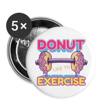 Calisthenics Street Workout Park Fitness Training - Buttons klein 25 mm (5er Pack) - Weiß - Vorne