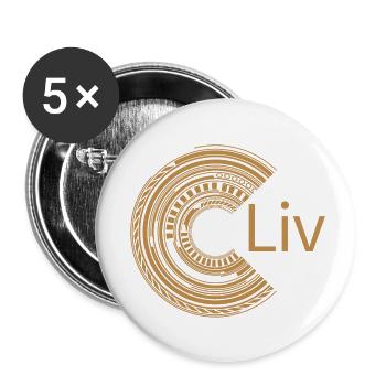 Für Liv - Buttons klein 25 mm (5er Pack) - Weiß - Vorne