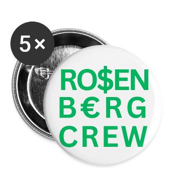 RosenbergCrew2 - Buttons klein 25 mm (5er Pack) - Weiß - Vorne