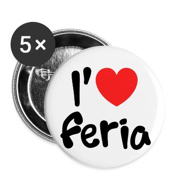 Love feria love - Buttons small 1''/25 mm (5-pack) - white - Front
