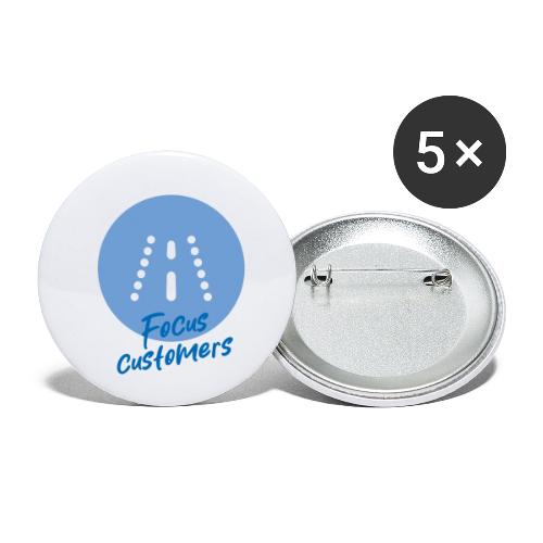 HR cultural value Focus customers - blue - Buttons klein 25 mm (5er Pack)