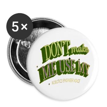 contre-culture drôles dictons drôles cœur de fierté - Lot de 5 petits badges (25 mm) - blanc - Devant