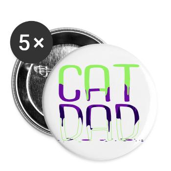 mammal persian gift birthday cat face tshirts - Buttons klein 25 mm (5er Pack) - Weiß - Vorne