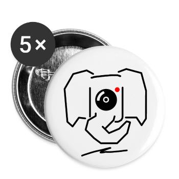 mrmrrs #04 - Lot de 5 petits badges (25 mm) - blanc - Devant