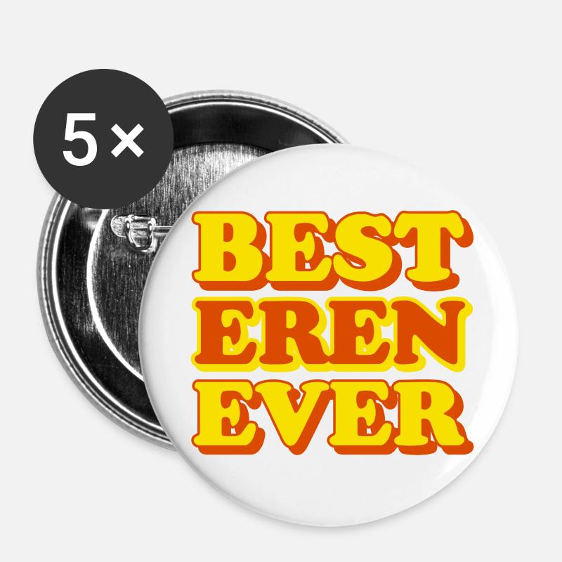 Eren First Name Funny Gift - Buttons small 1''/25 mm (5-pack) - white