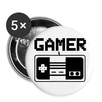 Gamer 2 - Buttons small 1''/25 mm (5-pack) - white - Front