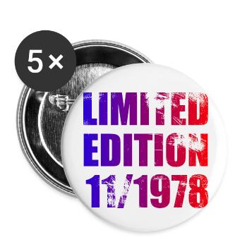 45th Birthday Edition Limitée 11/1978 - Lot de 5 petits badges (25 mm) - blanc - Devant