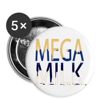 brown and cony statement beat as one breast happy - Buttons klein 25 mm (5er Pack) - Weiß - Vorne