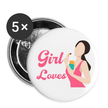 Just A Girl Who Loves Churros Latin Pastry Food De - Buttons klein 25 mm (5er Pack) - Weiß - Vorne