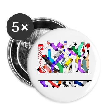 Stockings, tights and socks logo - Buttons small 1''/25 mm (5-pack) - white - Front