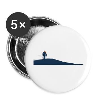 Ski Freerider Aventure Ski Freerider - Lot de 5 petits badges (25 mm) - blanc - Devant