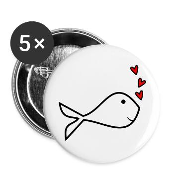 RETRAITE. BONNE RETRAITE. JOYEUSE RETRAITE. COEUR - Lot de 5 petits badges (25 mm) - blanc - Devant
