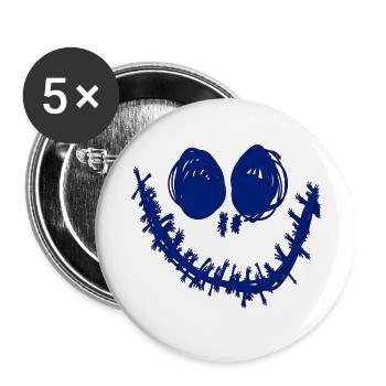 Jack o'lantern, Monster, Gesicht, halloween - Buttons klein 25 mm (5er Pack) - Weiß - Vorne