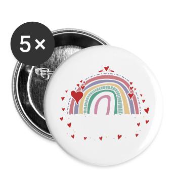 Cute Rainbow Awesome 1978 - 45. Geburtstag mit - Buttons klein 25 mm (5er Pack) - Weiß - Vorne