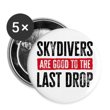 Funny Skydiver Quote: Perfect Gift! - Buttons small 1''/25 mm (5-pack) - white - Front