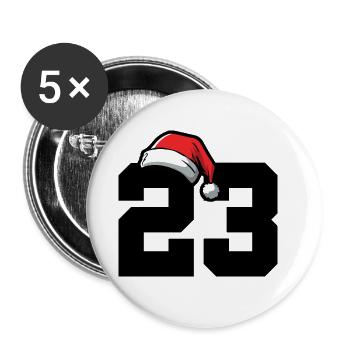 23 Number Christmas - Buttons small 1''/25 mm (5-pack) - white - Front