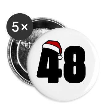 48 Number Christmas - Buttons small 1''/25 mm (5-pack) - white - Front