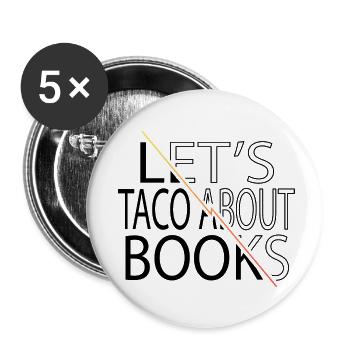 Animal Lecteurs fréquents Geek Book Nerd School - Lot de 5 petits badges (25 mm) - blanc - Devant
