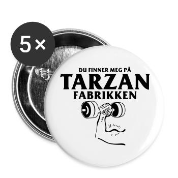 You can find me at the factory - Buttons small 1''/25 mm (5-pack) - white - Front