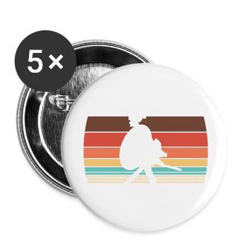 Voyager 1977 Retro Space Probe Mission - Buttons small 1''/25 mm (5-pack) - white - Front