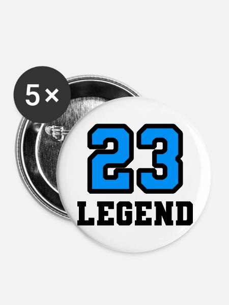 Legende 23 - Buttons klein 25 mm (5er Pack) - Weiß