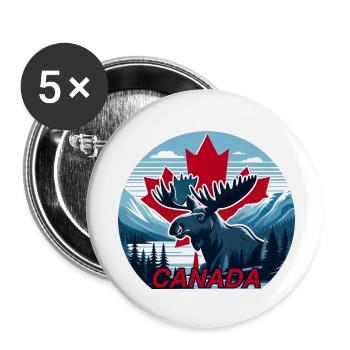 Canada 14 (en anglais seulement) - Lot de 5 petits badges (25 mm) - blanc - Devant