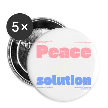 Geistige Gesundheit - Buttons klein 25 mm (5er Pack) - Weiß - Vorne
