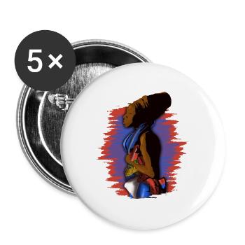 Haiti Haitian Flag Wife Princess I Gift - Buttons small 1''/25 mm (5-pack) - white - Front