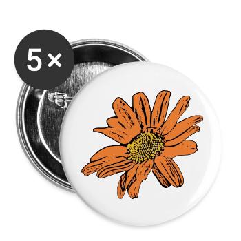 Mother's Day Gift Mother's Day Gift Idea - Buttons small 1''/25 mm (5-pack) - white - Front