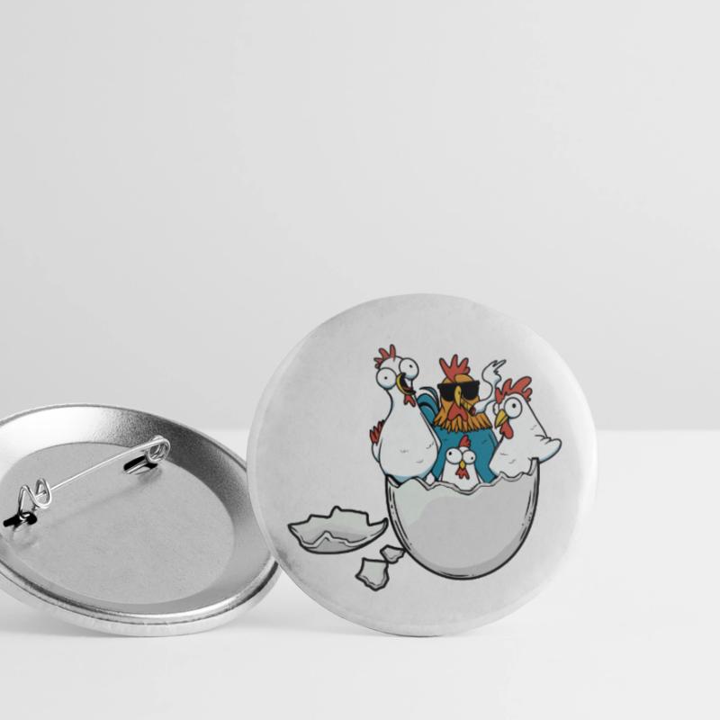 Eggshell Chickens Easter Eggs Poultry Poultry Buttons small 1''/25 mm (5-pack)