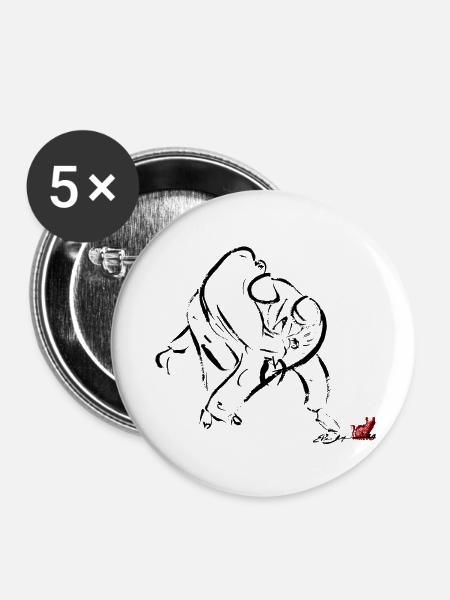 TAI OTOSHI - Buttons klein 25 mm (5er Pack) - Weiß