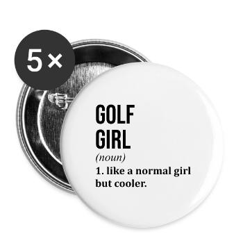 Golf - Buttons klein 25 mm (5er Pack) - Weiß - Vorne