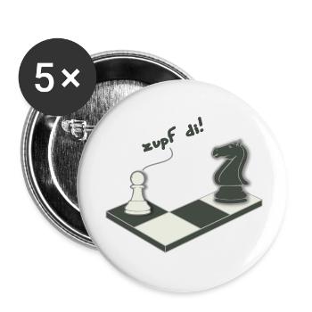zupf di - verschwinde - Dialekt - Buttons klein 25 mm (5er Pack) - Weiß - Vorne