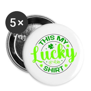 Dieses My Lucky Shirt St. Patrick's Day - Buttons klein 25 mm (5er Pack) - Weiß - Vorne