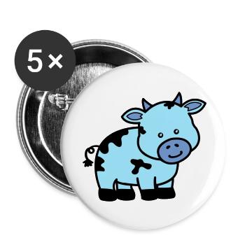 kuh - Buttons klein 25 mm (5er Pack) - Weiß - Vorne