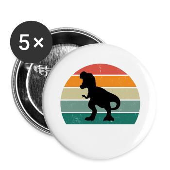 Mamasaurus - Buttons klein 25 mm (5er Pack) - Weiß - Vorne