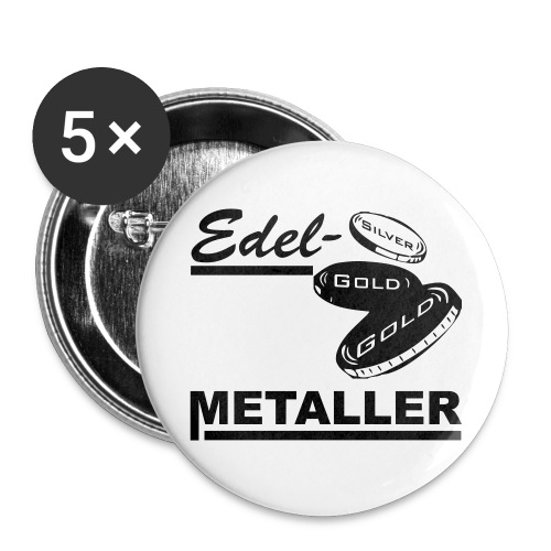 edelmetaller - Buttons klein 25 mm (5er Pack)