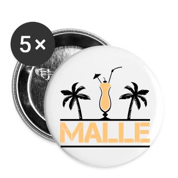 malle - Buttons small 1''/25 mm (5-pack) - white - Front