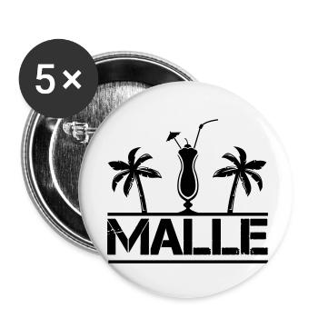 malle - Buttons small 1''/25 mm (5-pack) - white - Front