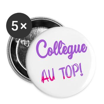 COLLEGUE - Lot de 5 petits badges (25 mm) - blanc - Devant