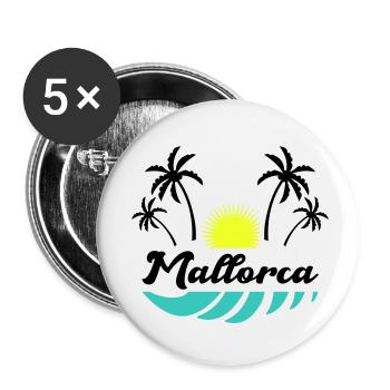 mallorca - Buttons klein 25 mm (5er Pack) - Weiß - Vorne