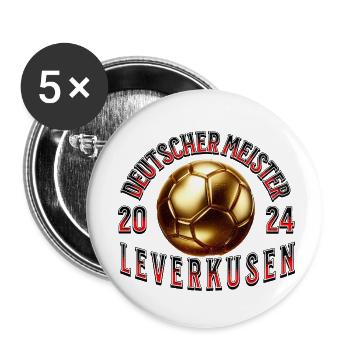 Champion d’Allemagne 2024 Leverkusen !! @ Markus - Lot de 5 petits badges (25 mm) - blanc - Devant