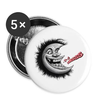Moon Mischief: YOU DUMBASS - Buttons small 1''/25 mm (5-pack) - white - Front